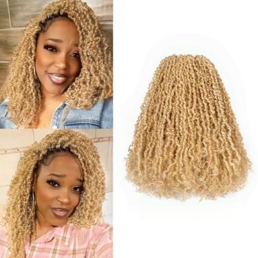 Imagem de GIX Cabelo de crochê Yanky Twist - 8 polegadas 8 pacotes (30 fios/peças) loiro mel pré-torcido macio primavera mini torção curto Bob Passion Twist, tranças de crochê trança cabelo (20 polegadas, F27