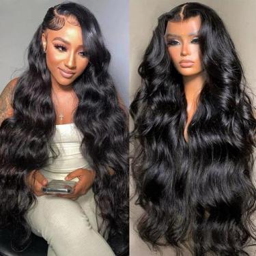 Imagem de Perucas frontais de renda completa BELE Body Wave Human Hair 26" 180% 