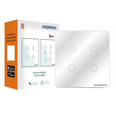 Imagem de INTERRUPTOR NOVADIGITAL ZIGBEE TOUCH 4 BOTÕES 4x4 - Nova Digital, Bran