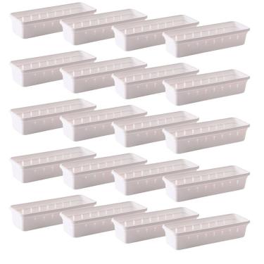 Imagem de Organizador de gavetas e talheres modular 22,5 x 7,9 cm com 20 unidades Plasutil ref.9732