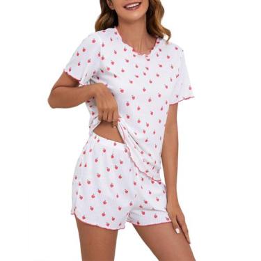 Imagem de Conjunto de pijama SOLY HUX, camiseta de manga curta e shorts com esta
