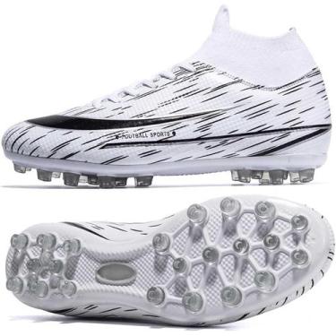 Imagem de Tênis de futebol masculinos de futebol com pontas longas, couro e borr