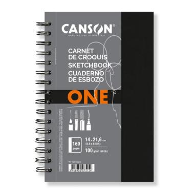 Imagem de Sketchbook Artone Espiral A5 14x21,6 100g 80 Folhas -  Canson