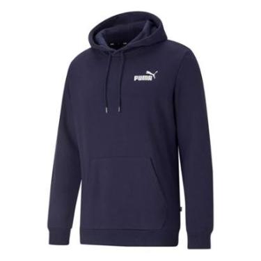 Imagem de Moletom Puma Masculino Hoodie Essentials Small Logo Azul Marinho-Masculino
