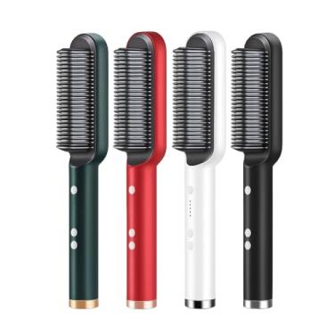 Imagem de Escova Alisadora Profissional 5 em 1, Modeladora Térmica Bivolt com Tecnologia de Íons, Cerâmica para Alisar, Modelar e Eliminar Frizz,