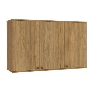 Imagem de Armário Aéreo Celeste Kappesberg 100% Mdf 3 Portas Nogueira