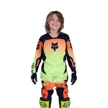 Imagem de Fox Racing Camiseta Youth 180 Shield Motocross Dirt Bike, Amarelo Fluorescente, GG