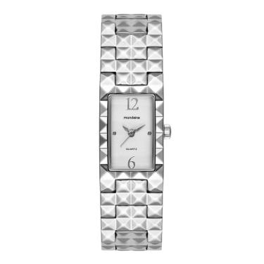 Imagem de Relogio Mondaine Feminino Ref: 99840l0mvnm2 Bracelete Retangular Prateado