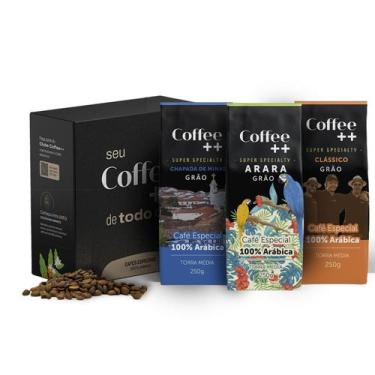 Imagem de Kit 3 Pacotes Café Especial Em Grãos Coffee Mais - COFFEE++