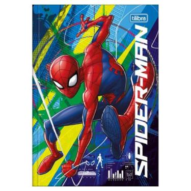Imagem de Caderno Brochura Capa Dura SpiderMan Tilibra 48 Folhas com Adesivos e 