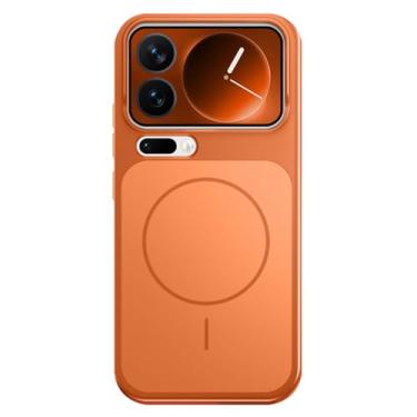 Imagem de LYJSMGZ Capa magnética para Xiaomi 17 Pro Max/17 Pro/17, capa fosca para a pele, tapete asísmico dentro de quatro cantos, laranja, 17
