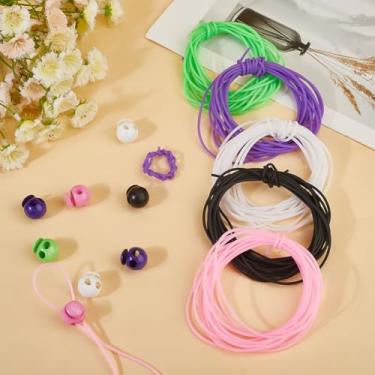 Imagem de 5 conjuntos de pontos de tricô de 2 mm, kit de trava de cordão de barbeiro, acessórios para fazer tubos, rolhas para pulseira, agulha de crochê, malha, colar, miçangas