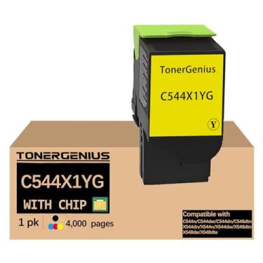 Imagem de C544X1YG Cartuchos de toner amarelo para C54 X54 compatíveis com Lexmark C544n C544dw C544dn C546dtn X544dn X544n X544dw X546dtn X548de X548dte cartuchos de toner 1 pacote C544X1YG 1 ano