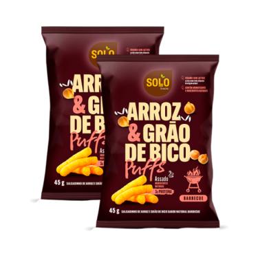 Imagem de Kit 2X: Snack Puffs Arroz e Grão de Bico Barbecue Solo Snacks 45g