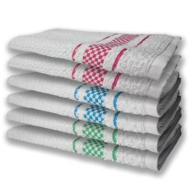 Imagem de 6 Panos De Prato Atoalhado Felpudo Premium Rs+Az+Vd