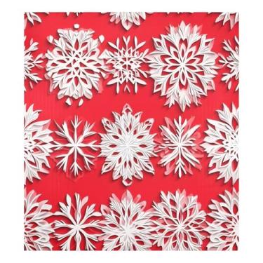 Imagem de STAYTOP Linda capa de ímã de lava-louças de flocos de neve de Natal 58 x 66 cm capas decorativas de geladeira para porta frontal adesivo magnético para máquina de lavar louça painel de geladeira