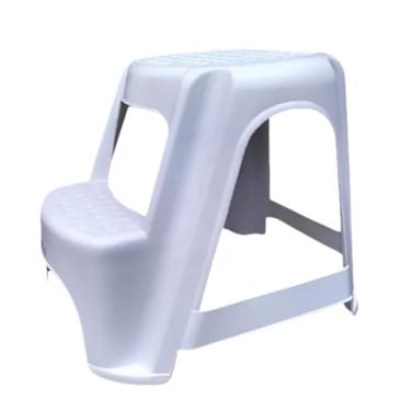 Imagem de Banqueta Banquinho de 2 Degraus Preta ou Branca banquinho banheiro para Casa e Trabalho, Disponível nas Cores Preto e Branco(branca)