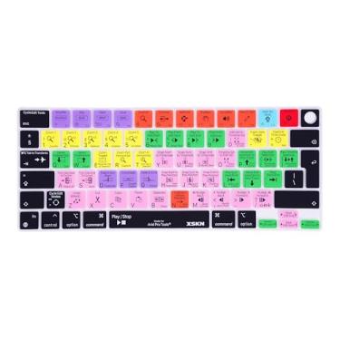 Imagem de XSKN Capa de teclado de silicone Avid Pro Tools Shortcuts versão UE para Apple M2 M3 Chip MacBook Air 13.6 polegada (A2681 A3113) 15.3 polegada (A2941 A3114) com Touch ID