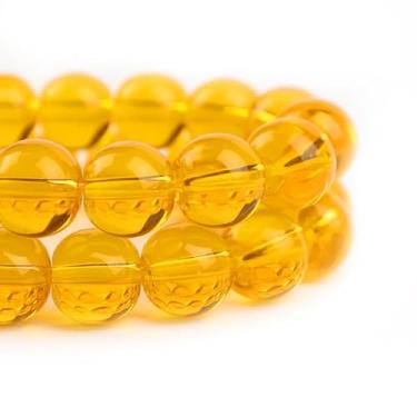 Imagem de Amarelo, 4 mm, 200 peças, contas de cristal de vidro, espaçador, redondo, solto, contas lisas para fazer joias, faça você mesmo, colar, pulseira, acessórios