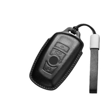 Imagem de Capa para chave de carro, protetor de suporte, compatível com BMW 1 3 5 7 Série X1 X3 X4 X5 F10 F15 F16 F20 F30 F18 F25 M3 M4 E34 Acessório(B-black keyring)