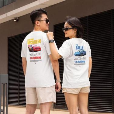 Imagem de Kit 2 Camiseta Casal Carros Mcqueen + Sally Cars Streetwear - LAA BEAU