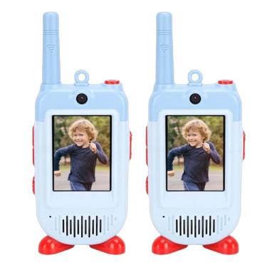 Imagem de GOWENIC Walkie Talkies de Vídeo para Crianças, Interfone de Vídeo Portátil Recarregável, Walkies Talkies Infantis, Brinquedos Internos e Externos para Jogos Em Família, Ao Ar Livre, (Azul)