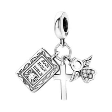 Imagem de Pingente De Halloween Em Prata Esterlina 925 Com Caveira E Teia De Ara