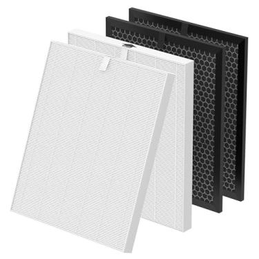 Imagem de Filtro de ar de substituição 5510 5520 para Winix 5510 5520 Plasmawave Purificador de ar HEPA e filtro de carvão ativado Combo Q filtro para poeira pólen fumaça peça nº 1712-0123-00, 2 conjuntos