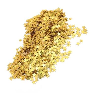 Imagem de Naroote 4000 Unidades de Confete Estrela de PVC de 10 Mm, Confete de Decoração de Cores Brilhantes, Dourado Prateado Opcional Com Design Festivo, Ideal para Festa de Casamento e Natal (#1)