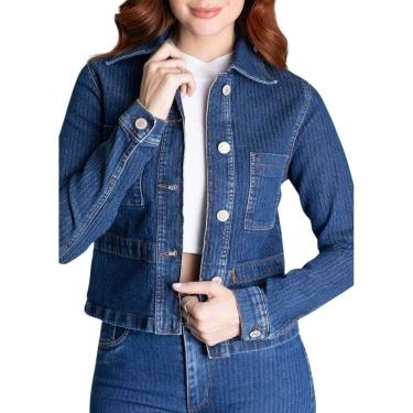 Imagem de Jaqueta Jeans Sawary - 279140 - Azul médio G-Feminino