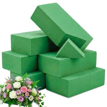 Imagem de Blocos de espuma floral, espuma de planta verde, espuma de flor úmida e seca para flore...