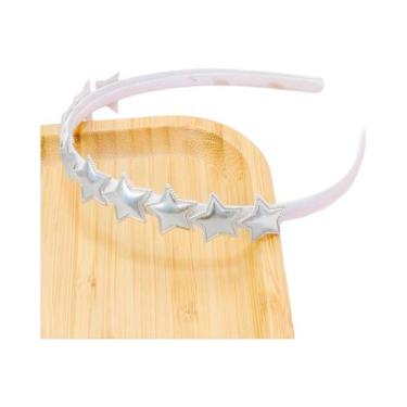 Imagem de Tiara De Cetim PU Em Formato De Estrela Para Meninas - Acessório De Ca