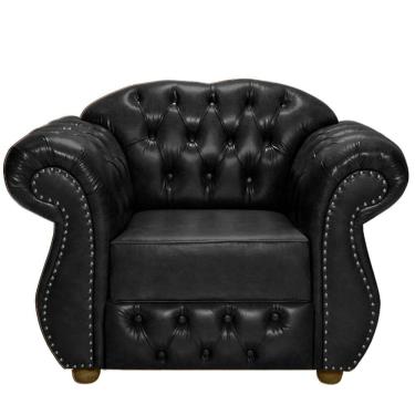Imagem de Poltrona Chesterfield Merlô Via Encanto Courano Preto