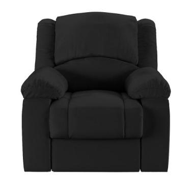 Imagem de Poltrona do Papai Reclinável Sala de Cinema Barcelona Manual PU Preto 