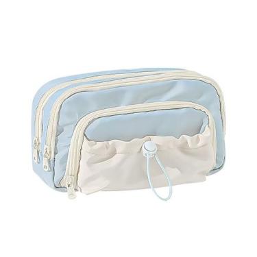 Imagem de Estojo de lápis genérico de grande capacidade em tecido azul claro - y