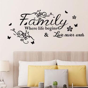 Imagem de Adesivos de parede Decalques de arte removíveis em PVC Family Inspira 