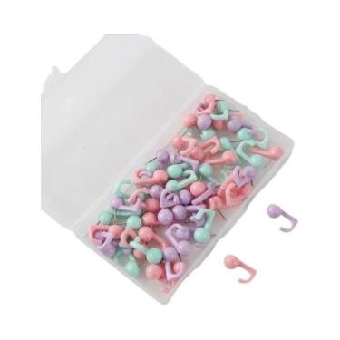 Imagem de Alfinetes De Cortiça Pretos E Brancos 50 Peças, Ganchos Decorativos Pa