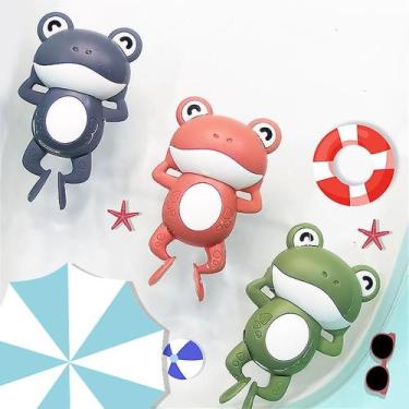 Imagem de Brinquedo de banho Frogs Clockwork para bebê, 3 unidades - Gloome Stor