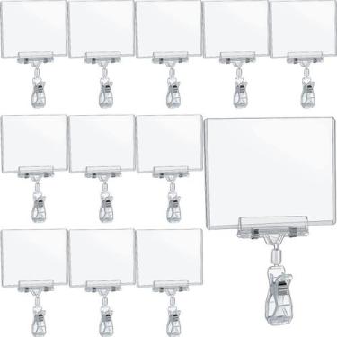 Imagem de Clipe de suporte de sinais Rotating Pop Swivel com capas de cartão x20