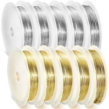 Imagem de Conjunto de 10 rolos de cobre resistente a manchas Jewelry Wire Flutes
