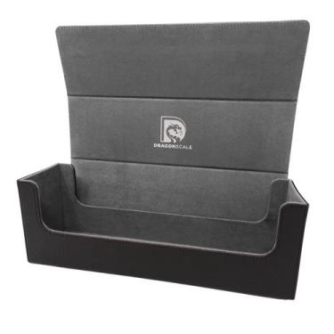 Imagem de Estojo de armazenamento Dragonscale Leather Toploader Cards preto/cinz