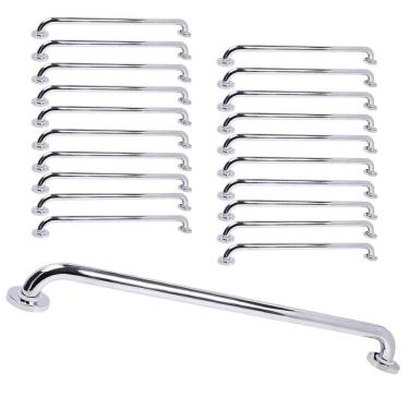 Imagem de Alça de Apoio Corrimao 80cm Kit 20 Uni Acessibilidade Idoso Cadeirante Deficiente Box Banheiro Barra Corredor Segurança