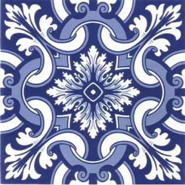 Imagem de Azulejos Colonial Português kit com 42 peças - Eliane, Azul, 15,5x15,5