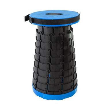 Imagem de Banqueta redonda retrátil de plástico 25x45cm - Casita, Azul