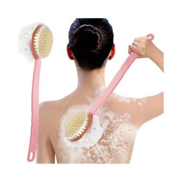 Imagem de Escova De Banho Exfoliante Com Cabo Longo, Massageador De Pele, Acessó