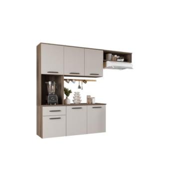 Imagem de Armário Multiuso  Para Cozinha Moderno Suspenso Com 6 Portas 1 Gaveta 