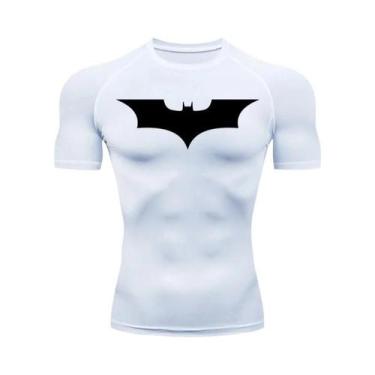 Imagem de Camiseta De Compressão Masculina Com Estampa De Morcego, Secagem Rápid