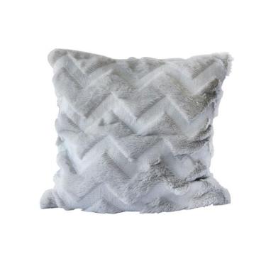 Imagem de Capa de almofada com detalhes geométricos 44x44cm - Amigold, CINZA