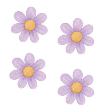 Imagem de Adesivos De Margaridas Para Parede Infantil Quarto Decoração Flor Bebê