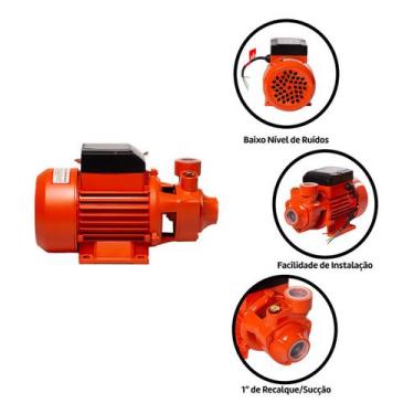 Imagem de Foxlux Bomba Dagua Periferica 1/2 Cv 370w X 127v 64.03 Cor Laranja Fas
